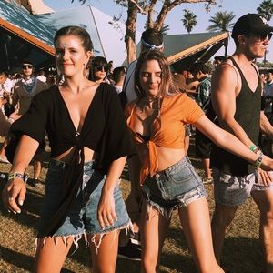 Orange tie top perfect for festival & everyday 💫
